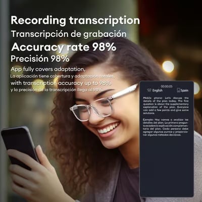 AI Wireless Translation Glasses