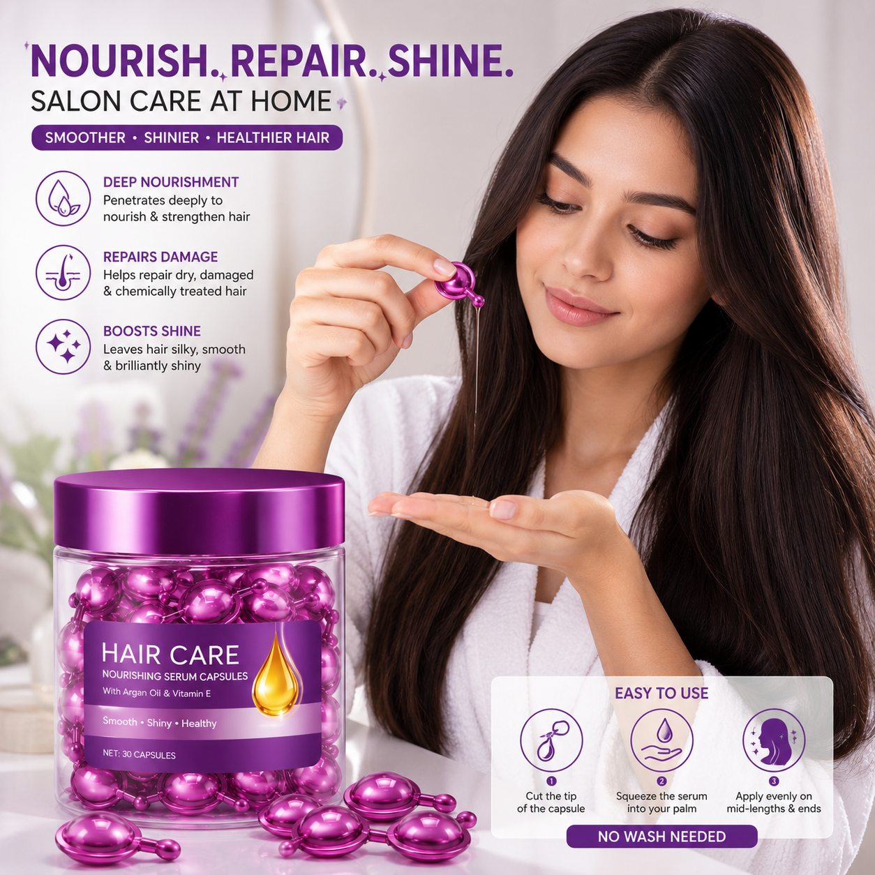 SilkAura™ Hair Repair Capsules