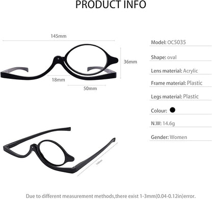 Flip-Down Makeup Glasses