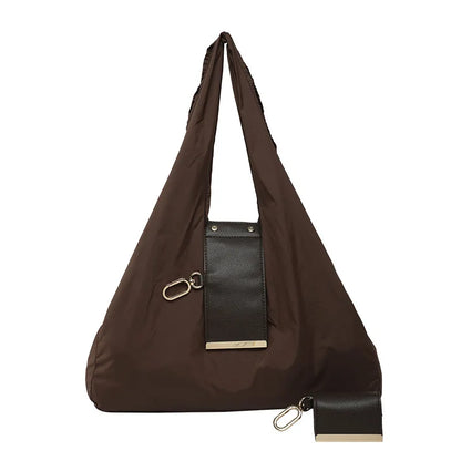 Women's Foldable Keychain Roll-Up Nylon Tote Bag