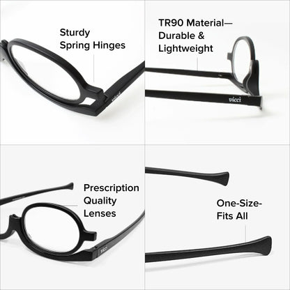Flip-Down Makeup Glasses