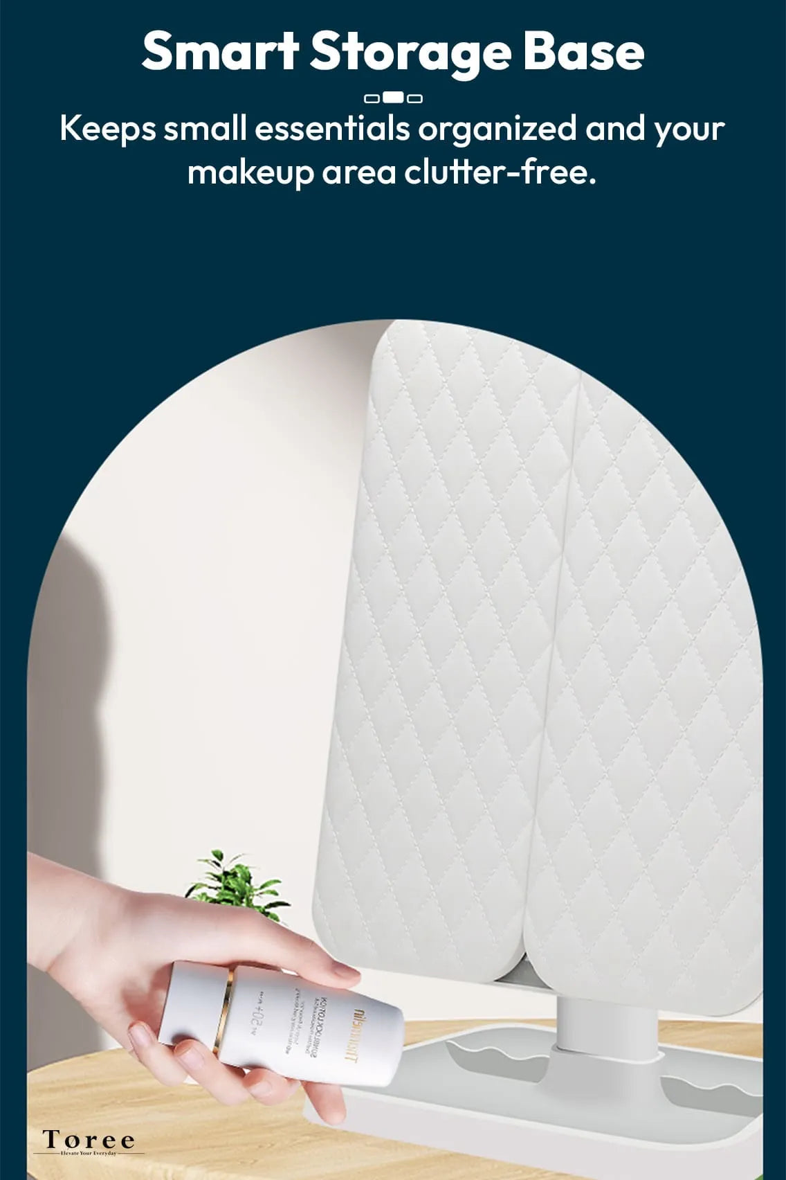 3 Folds Lighted Makeup Mirror