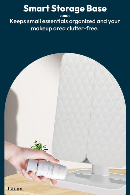 3 Folds Lighted Makeup Mirror