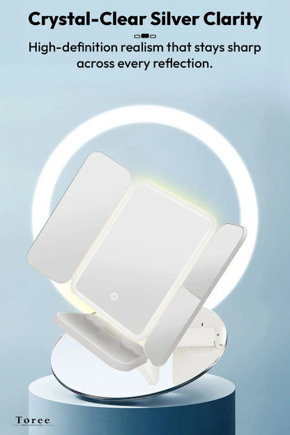 3 Folds Lighted Makeup Mirror