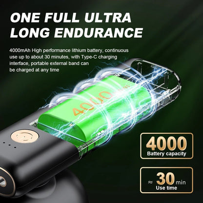 180° Inflator Foldable Suction Portable Air Duster with LED Light