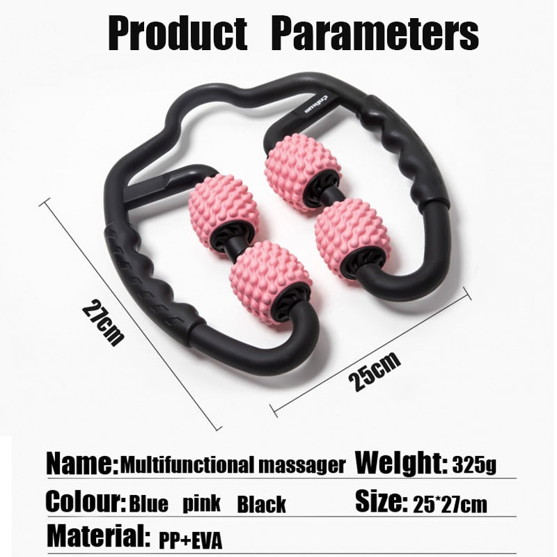 Adjustable massage roller for arms legs neck and muscle tissue