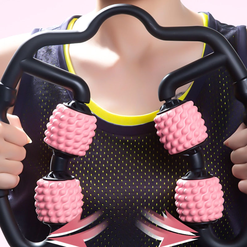 Adjustable massage roller for arms legs neck and muscle tissue